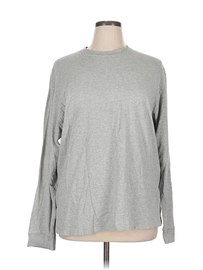 Pre-owned Gap Long Sleeve T-shirt In Gray
