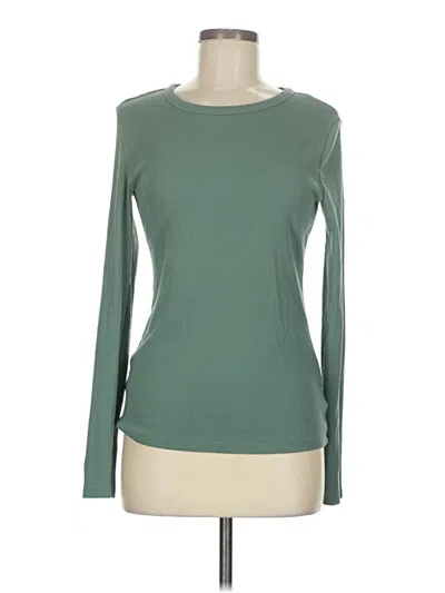 Pre-owned Gap Long Sleeve T-shirt In Green