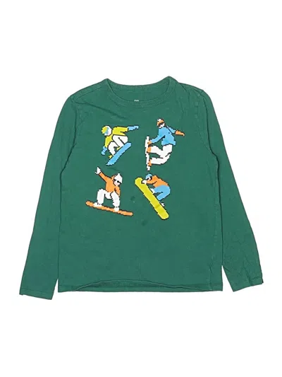 Pre-owned Gap Kids' Long Sleeve T-shirt In Green
