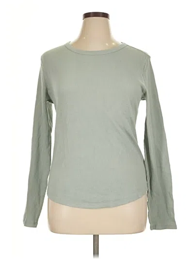 Pre-owned Gap Long Sleeve T-shirt In Green