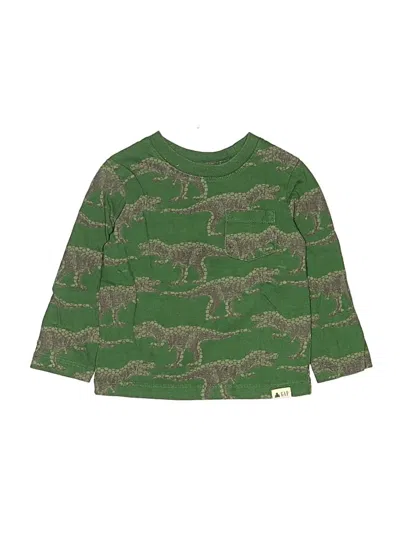 Pre-owned Gap Kids' Long Sleeve T-shirt In Green
