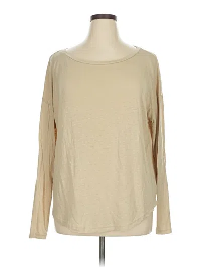 Pre-owned Gap Long Sleeve T-shirt In Tan