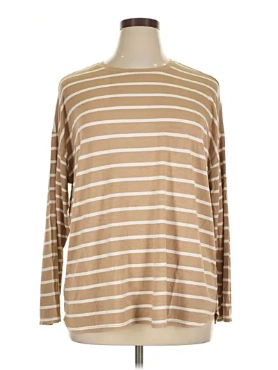 Pre-owned Gap Long Sleeve T-shirt In Tan