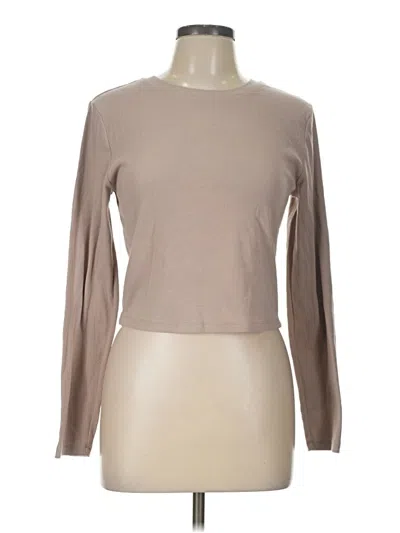 Pre-owned Gap Long Sleeve T-shirt In Tan