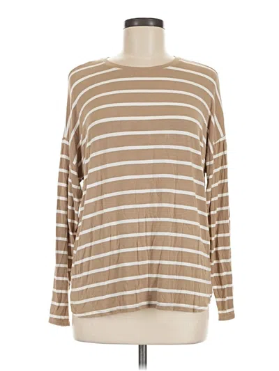 Pre-owned Gap Long Sleeve T-shirt In Tan