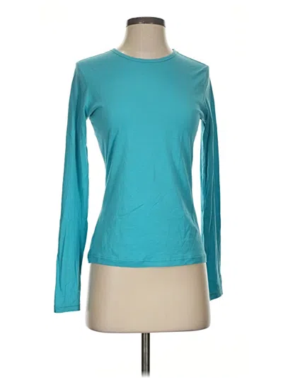 Pre-owned Gap Long Sleeve T-shirt In Teal