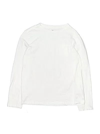 Pre-owned Gap Kids' Long Sleeve T-shirt In White