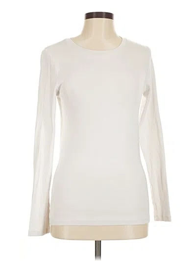 Pre-owned Gap Long Sleeve T-shirt In White