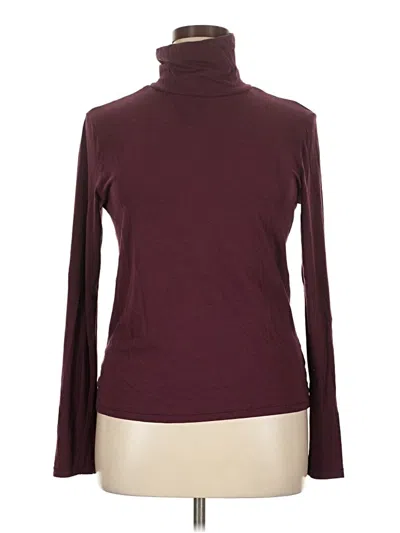 Pre-owned Gap Long Sleeve Turtleneck In Burgundy