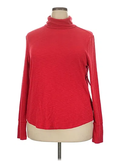 Gap Long Sleeve Turtleneck In Red