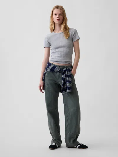 Gap Low Rise '90s Loose Double-knee Carpenter Pants In District Green