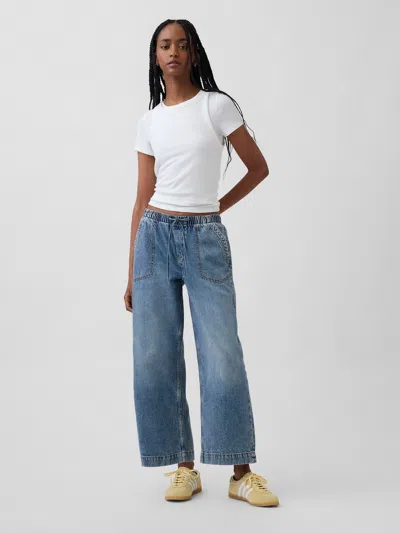 Gap Low Rise '90s Loose Easy Crop Jeans In Blue