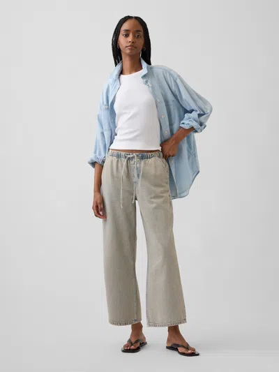 Gap Low Rise '90s Loose Easy Crop Jeans In Blue