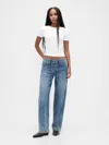 Gap Low Rise '90s Loose Lace-up Jeans In Blue