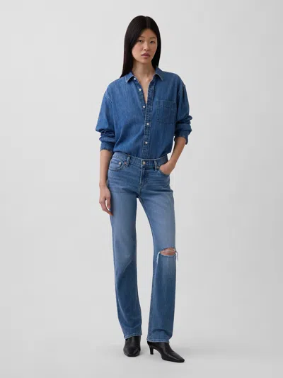Gap Low Rise '90s Slim Straight Jeans In Blue