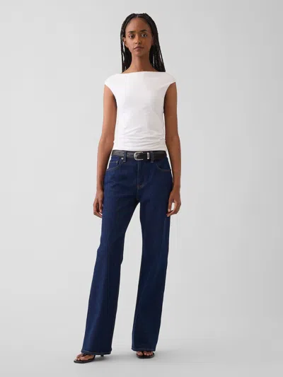 Gap Low Rise Baggy Flare Jeans In Dark Wash
