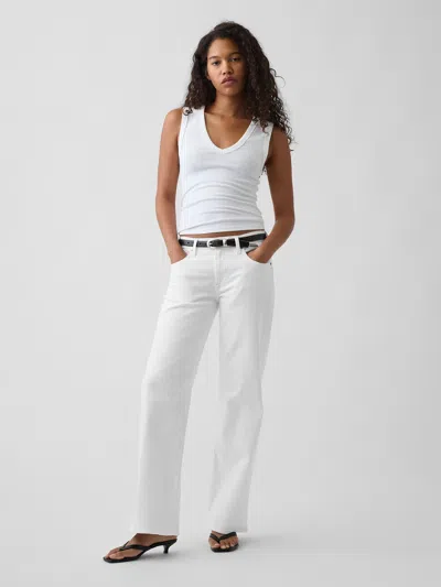 Gap Low Rise Baggy Flare Jeans In Fresh White