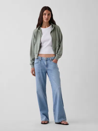 Gap Low Rise Baggy Flare Jeans In Light Wash