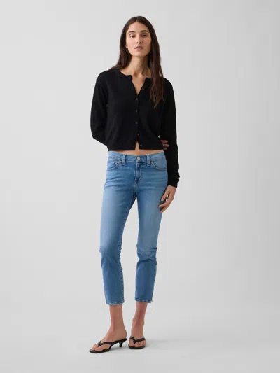 Gap Low Rise Capri Jeans In Blue