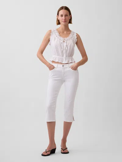 Gap Low Rise Capri Jeans In White