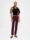 Gap Low Rise Corduroy '90s Slim Straight Pants In Burgundy