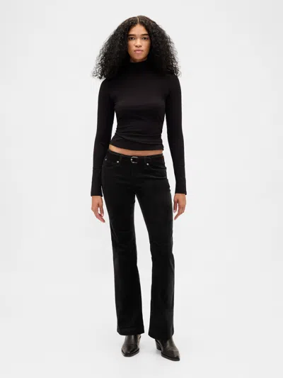 Gap Low Rise Corduroy Long & Lean Pants In Black