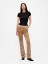 Gap Low Rise Corduroy Long & Lean Pants In Brown