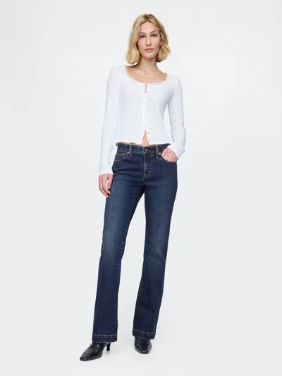 Gap Low Rise Long & Lean Jeans In Dark Indigo