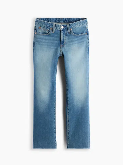 Gap Low Rise Long & Lean Crop Jeans In Blue