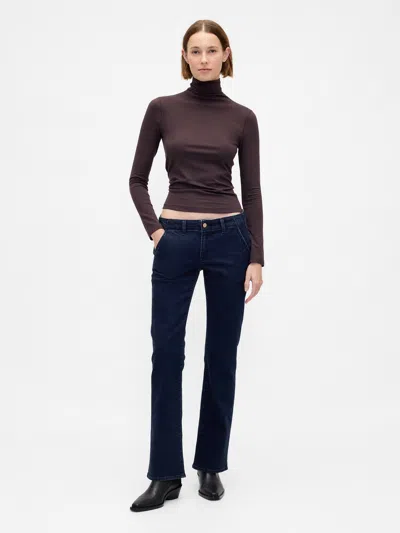 Gap Low Rise Long & Lean Jeans In Burgundy