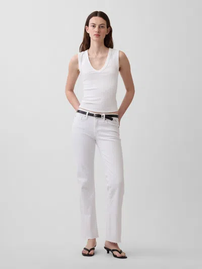 Gap Low Rise Long & Lean Jeans In White
