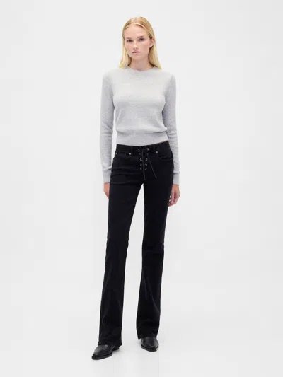 Gap Low Rise Long & Lean Lace-up Jeans In Black