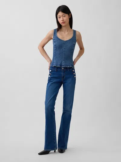 Gap Low Rise Long & Lean Sailor Jeans In Blue