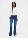 Gap Low Rise Long & Lean Seamed Split-hem Jeans In Blue