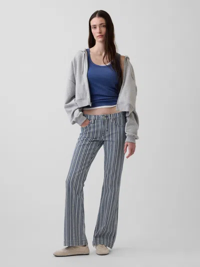 Gap Low Rise Long & Lean Stripe Jeans In Blue