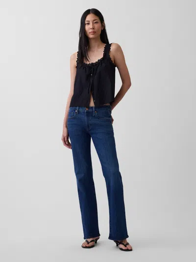 Gap Low Rise Relaxed Boot Jeans In Blue