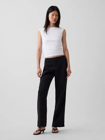 Gap Low Rise Twill Flare Pants In Black