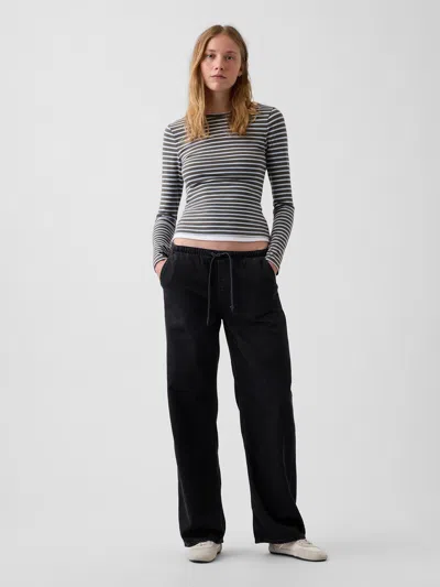 Gap Low Rise Ultrasoft Easy '90s Loose Jeans In Black Wash