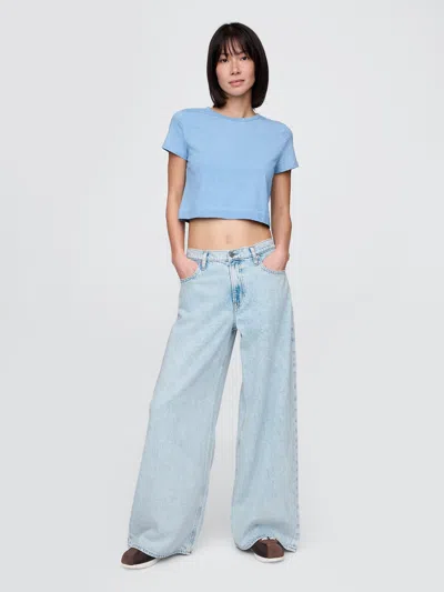 Gap Low Rise Ultrasoft Extra Baggy Jeans In Light Indigo