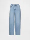 Gap Low Slung Relaxed Crop Jeans In Blue