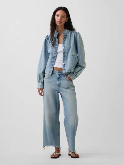 Gap Low Slung Relaxed Crop Jeans In Brown