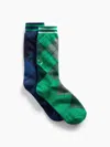 Gap × Malbon Argyle Crew Socks (2-pack) In Argyle