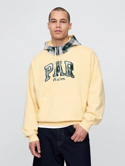 Gap × Malbon Heavyweight French Terry Logo Hoodie In Yellow