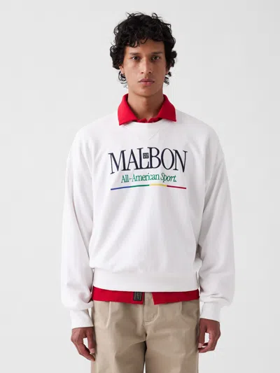 Gap × Malbon Heavyweight Logo Sweatshirt In Off White