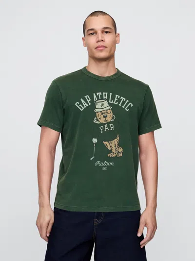 Gap × Malbon Logo Graphic T-shirt In Green