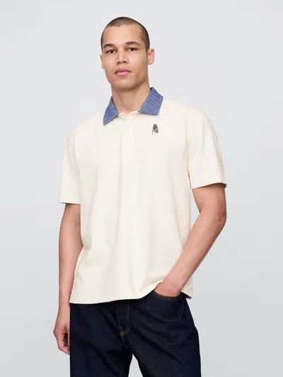 Gap × Malbon Polo Shirt Shirt In White