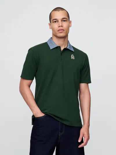 Gap × Malbon Polo Shirt Shirt In Green