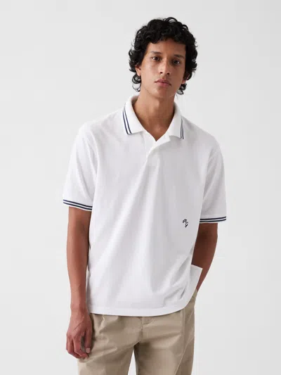 Gap × Malbon Relaxed Polo Shirt Shirt In Off White