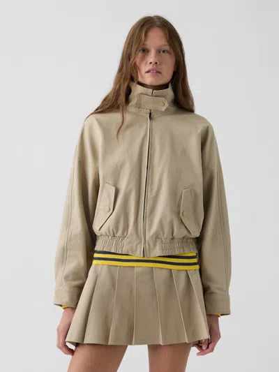 Gap × Malbon Twill Bomber Jacket In Khaki
