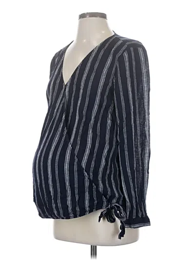 Pre-owned Gap - Maternity 3/4 Sleeve Blouse In Black
